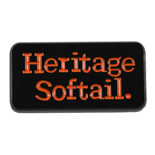 Harley-Davidson® 1 in. Heritage Softail Bike Model Metal Pin - Black & Orange Finish