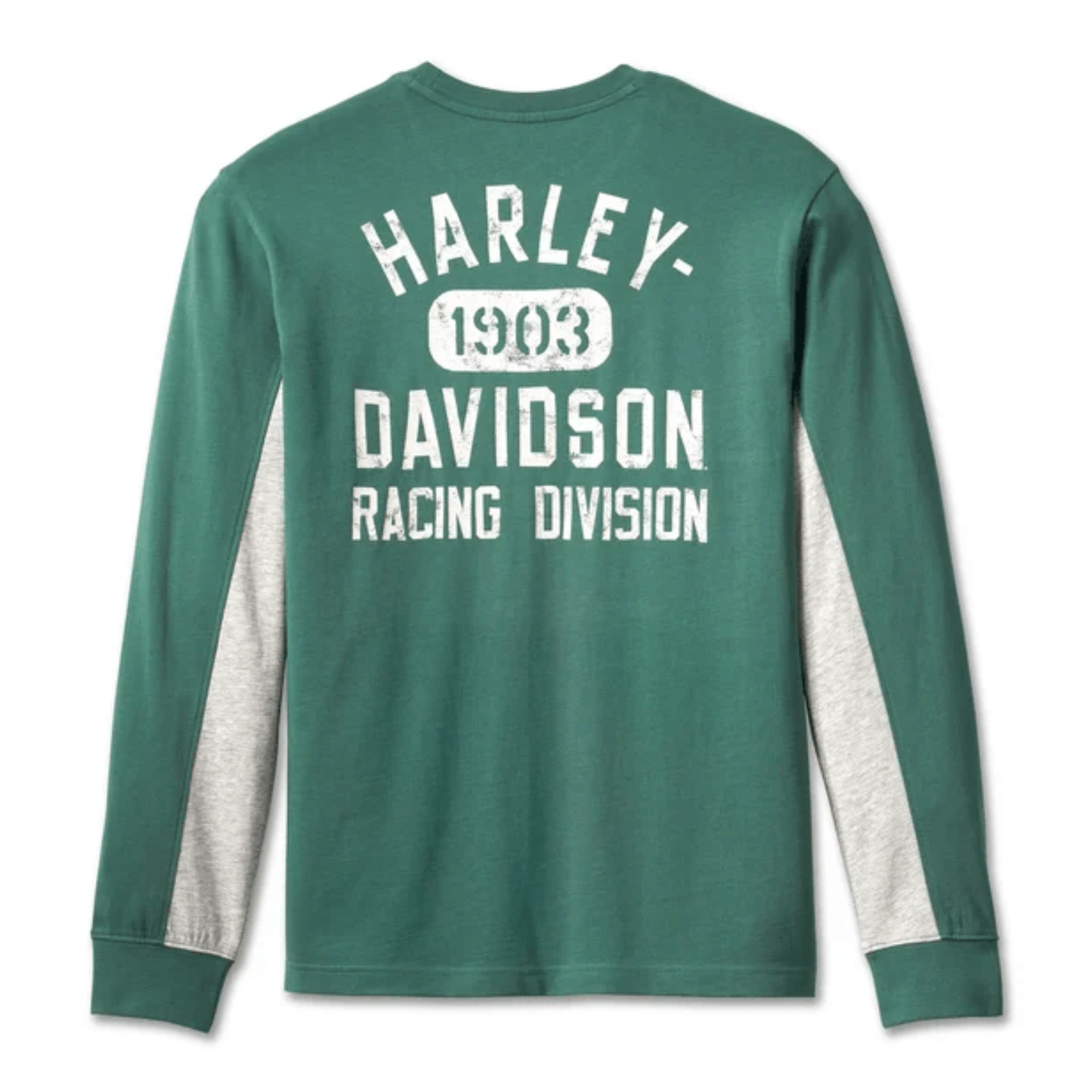 Harley-Davidson® Men's Racing Bar & Shield Colorblocked Tee - Bistro Green