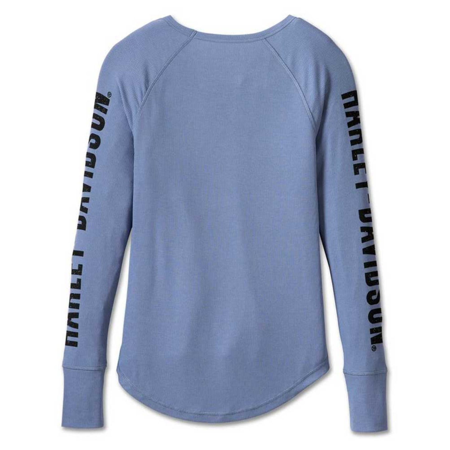 Harley-Davidson® Women's Authentic Bar & Shield Rib-Knit Long Sleeve Top - Blue