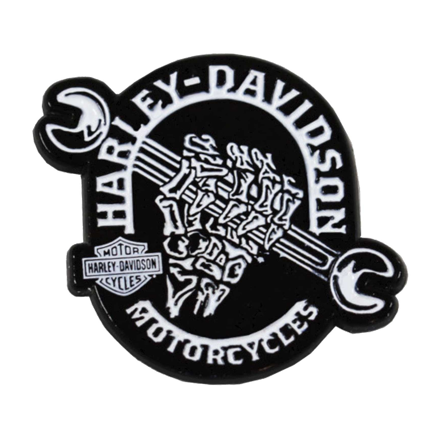 Harley-Davidson® 1.25 inch. Spooky Fingers Metal Pin - Gloss Black Finish