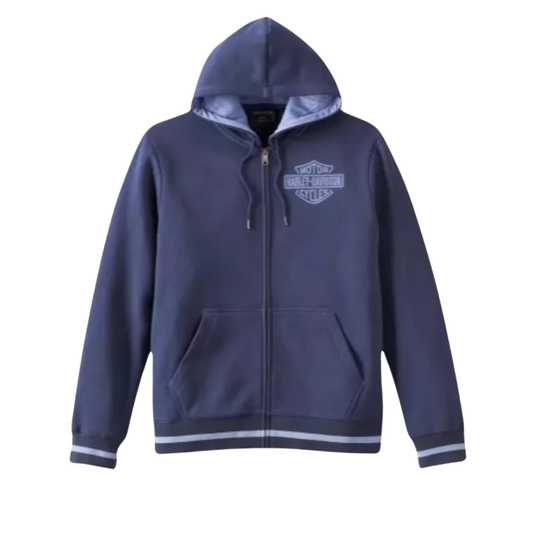 Harley-Davidson® Men's Bar & Shield United Zip-Up Hoodie - Peacoat