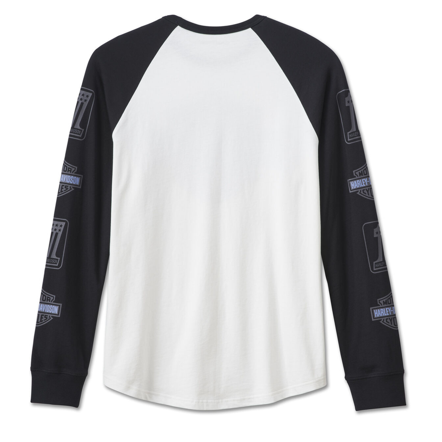 Harley-Davidson® Men's Bar & Shield LS Raglan - Colorblocked - Cloud Dancer