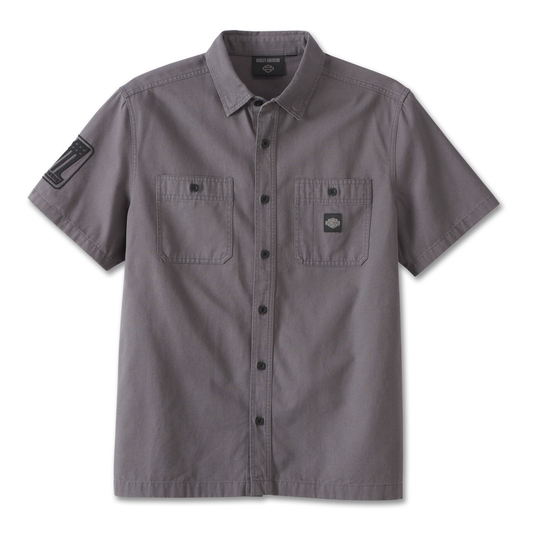 Harley-Davidson® Men's Forever Harley Canvas Shirt - Blackened Pearl
