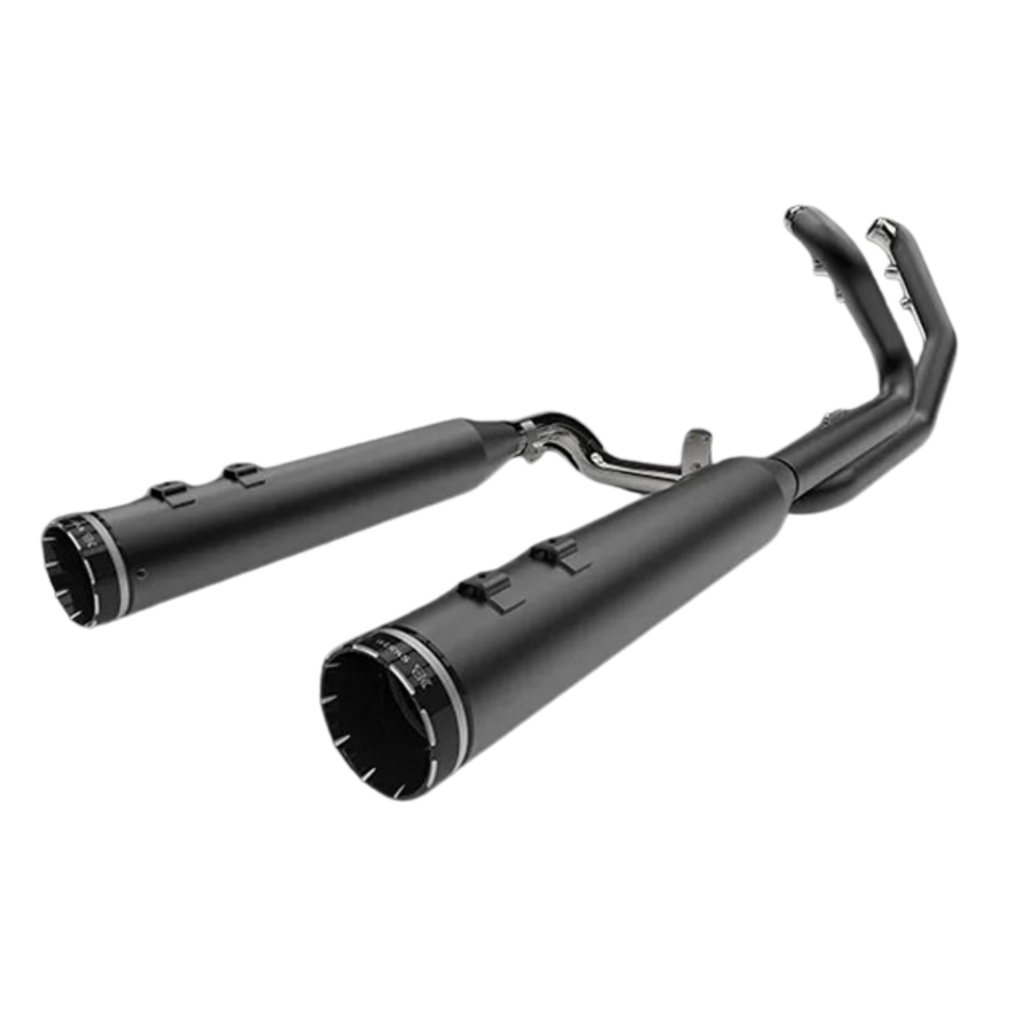 Khrome Werks - Dominator 2-Into-2 Dual Exhaust – Black Headers With Black 4.5in. Mufflers. Fits Touring 2017up