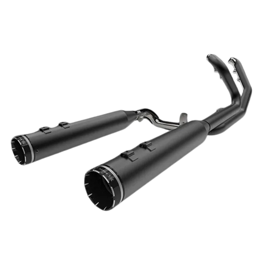 Khrome Werks - Dominator 2-Into-2 Dual Exhaust – Black Headers With Black 4.5in. Mufflers. Fits Touring 2017up
