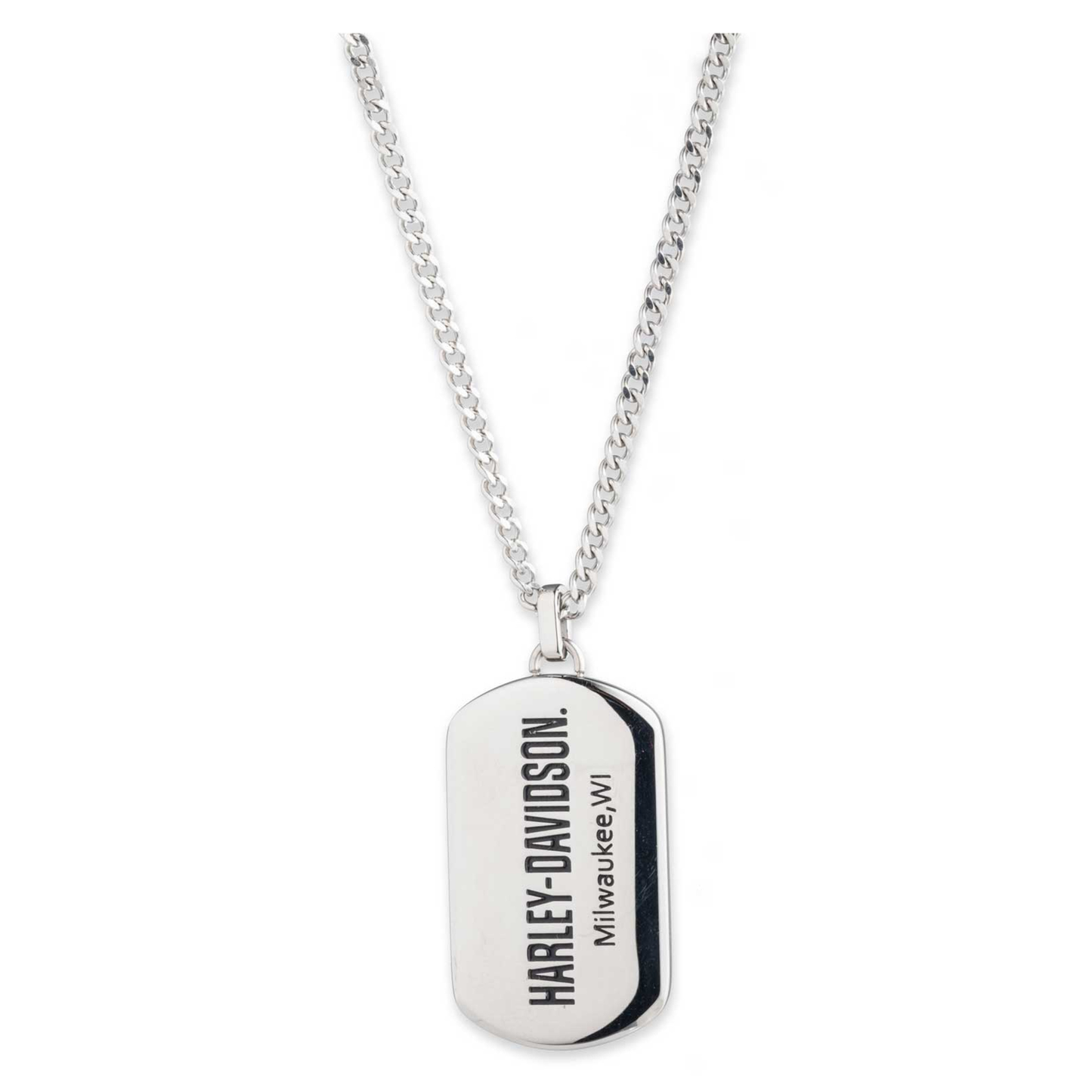 Harley-Davidson® Men's 26 in. Dog Tag Pendant Necklace - Stainless Steel
