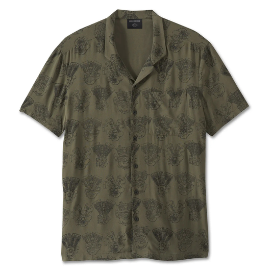 Harley-Davidson® Men's Engine Aloha Shirt