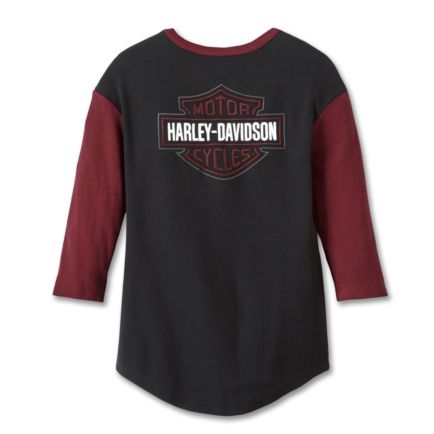 Harley-Davidson® Womens Pride Contrast Henley - Black Beauty