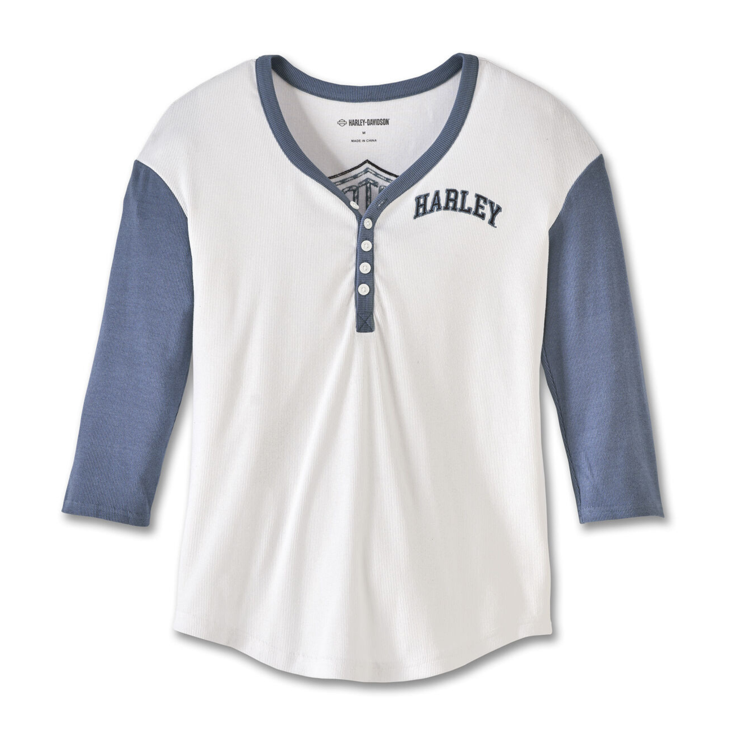 Harley-Davidson® Women's Pride Contrast Henley - Bright White