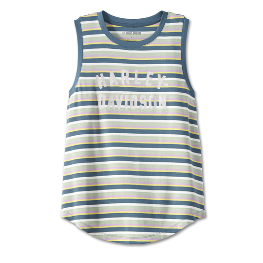 Harley-Davidson® Women's Division Striped Tank - YD Stripe/Oil Green
