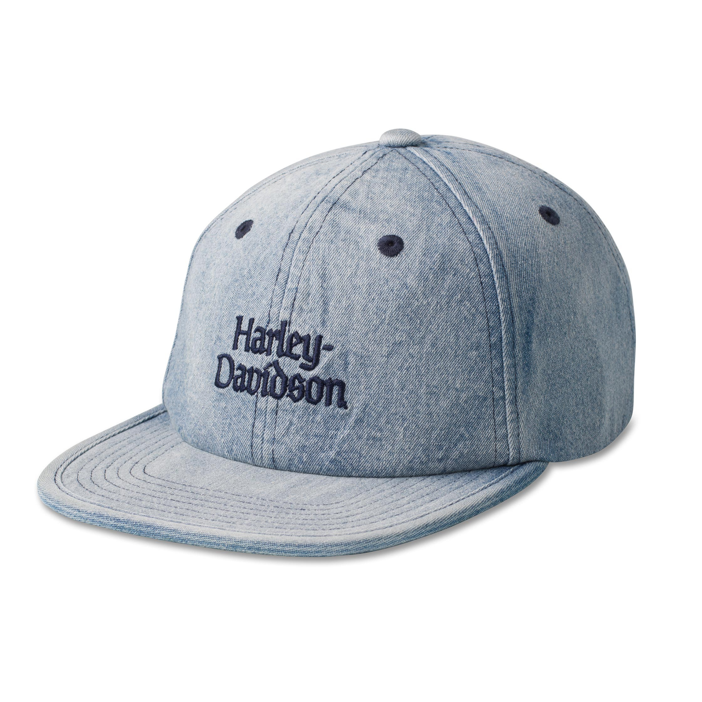 Harley-Davidson® Staple Denim Low Profile Snapback Cap - Denim Blue