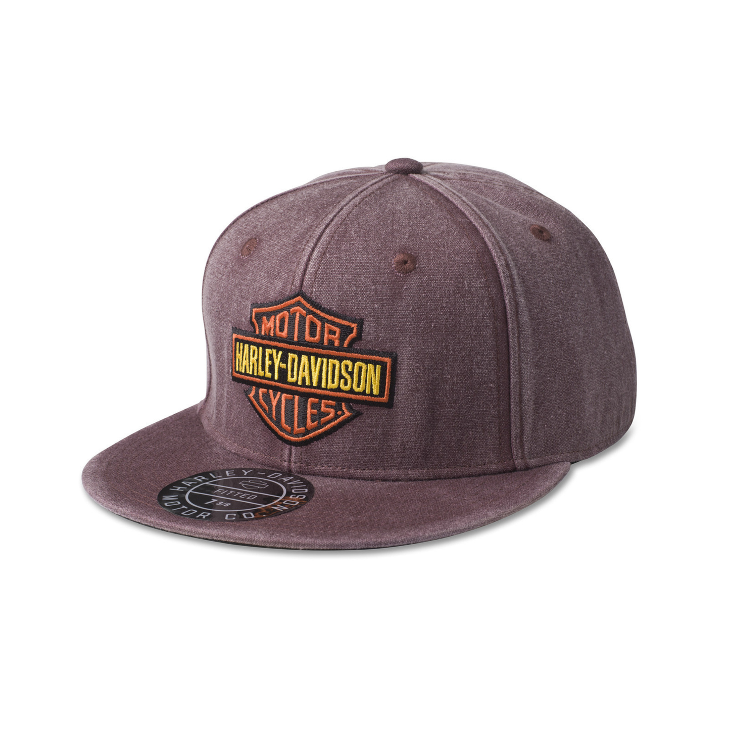 Harley-Davidson® Bar & Shield Washed Fitted Cap - Decadent Chocolate