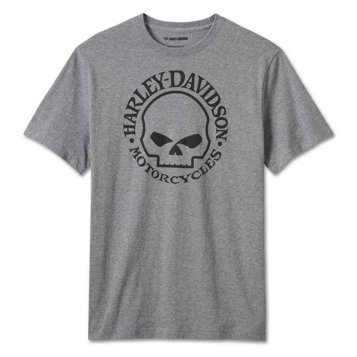 Harley-Davidson® Men's Willie G Skull Tee - Medium Heather Grey