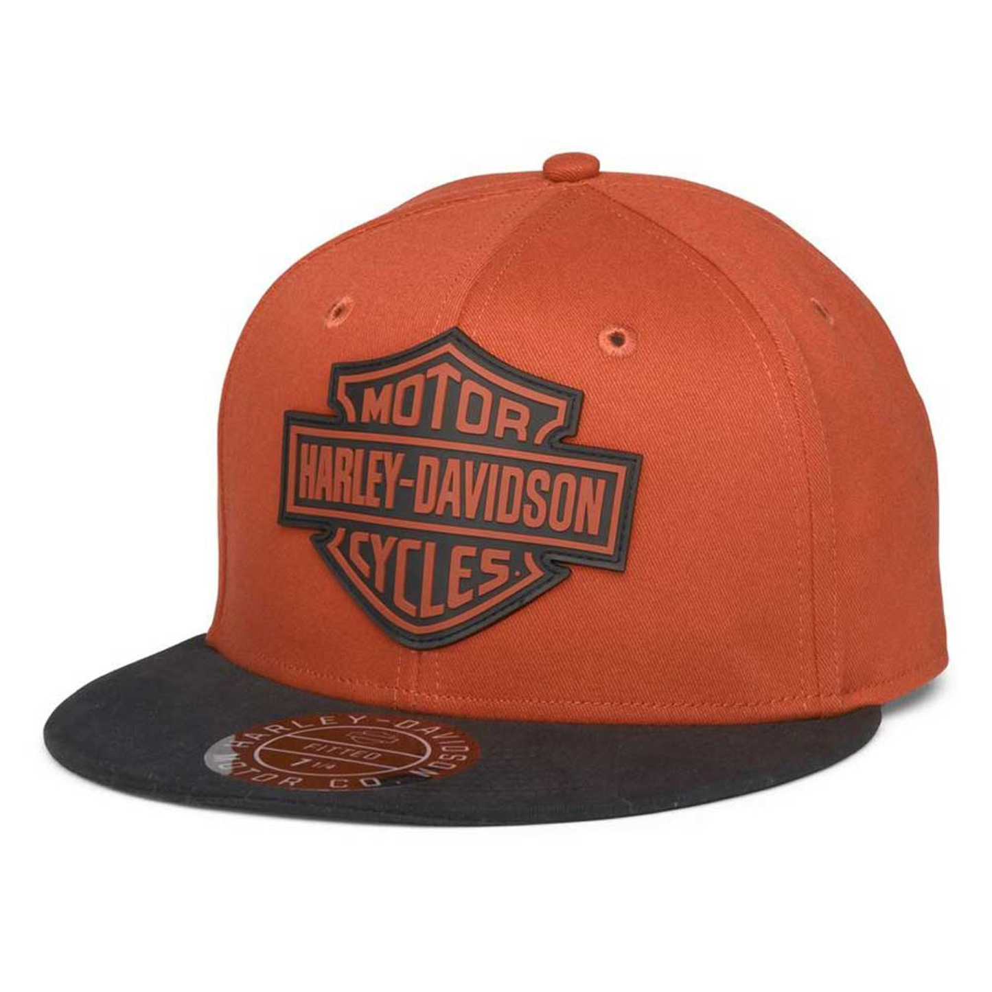 Harley-Davidson® Men's Bar & Shield Logo Fitted Baseball Cap - Orange