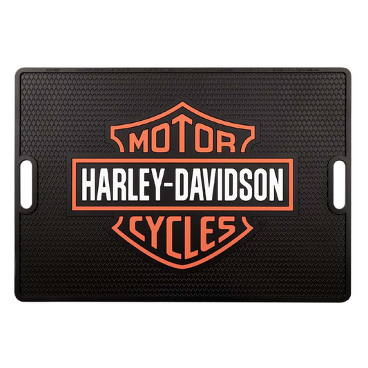 Harley-Davidson® Bar & Shield Logo Action Utility Work Mat - Black Rubber