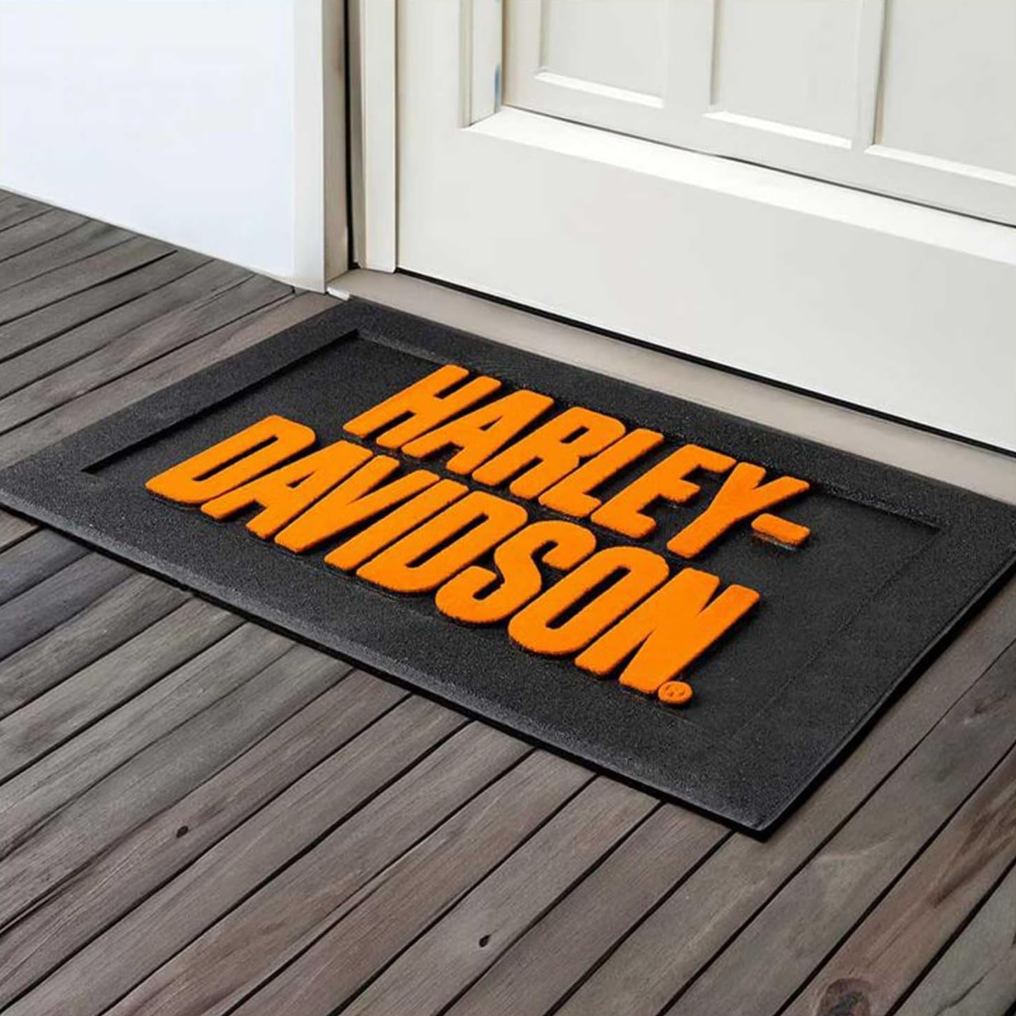Harley-Davidson® Entry Mat - Black & Orange