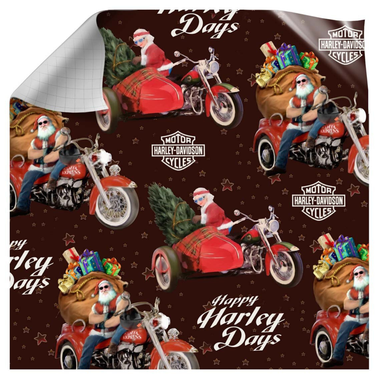 Harley-Davidson® Biker Santa Wrapping Paper