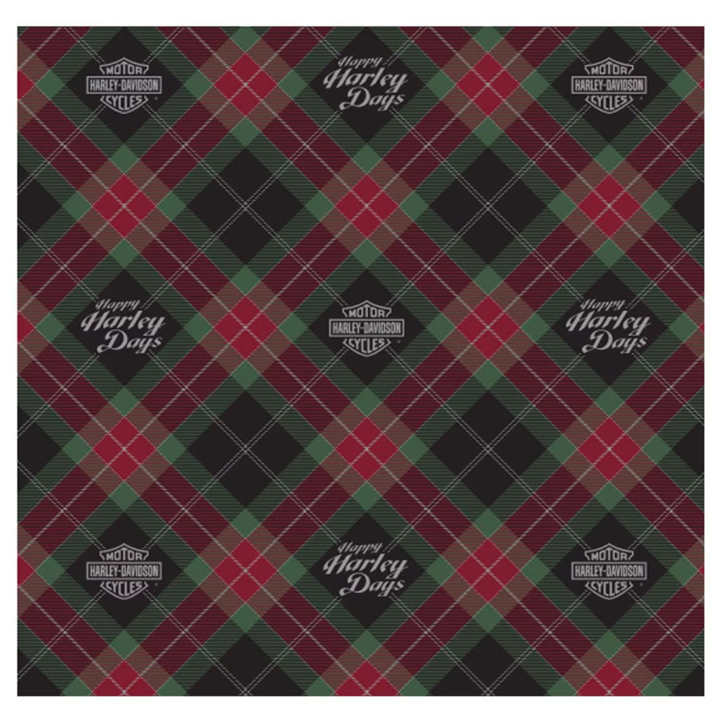 Harley-Davidson® Holiday Plaid Wrapping Paper