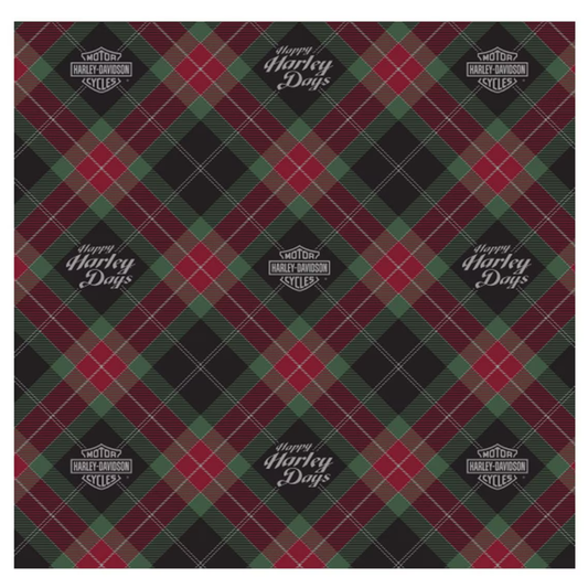 Harley-Davidson® Holiday Plaid Wrapping Paper