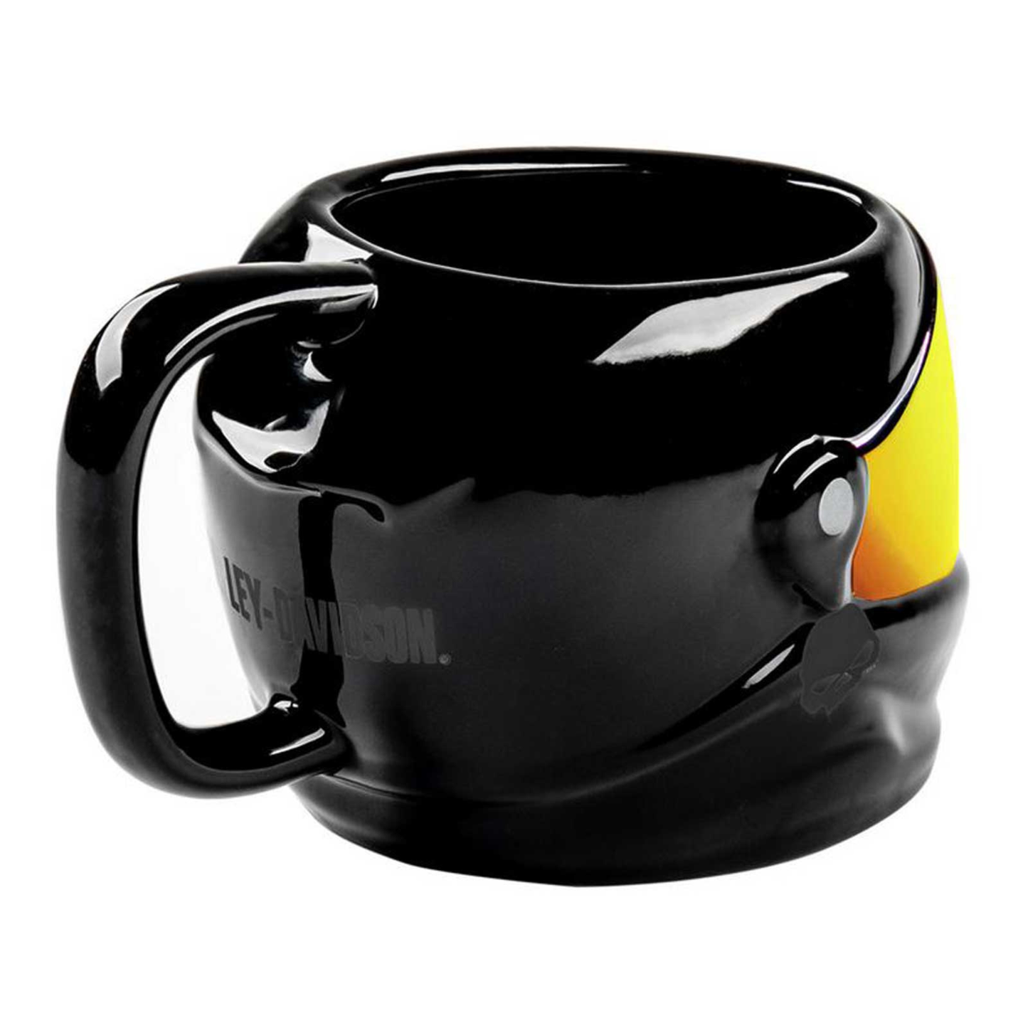 Harley-Davidson® 24 oz. Sculpted Helmet Ceramic Coffee Mug - Gloss Black