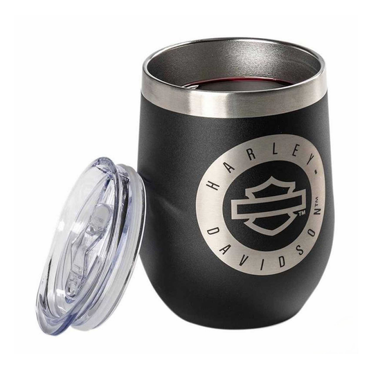 Harley-Davidson® Open Bar & Shield Stainless Steel Stemless Wine Tumbler