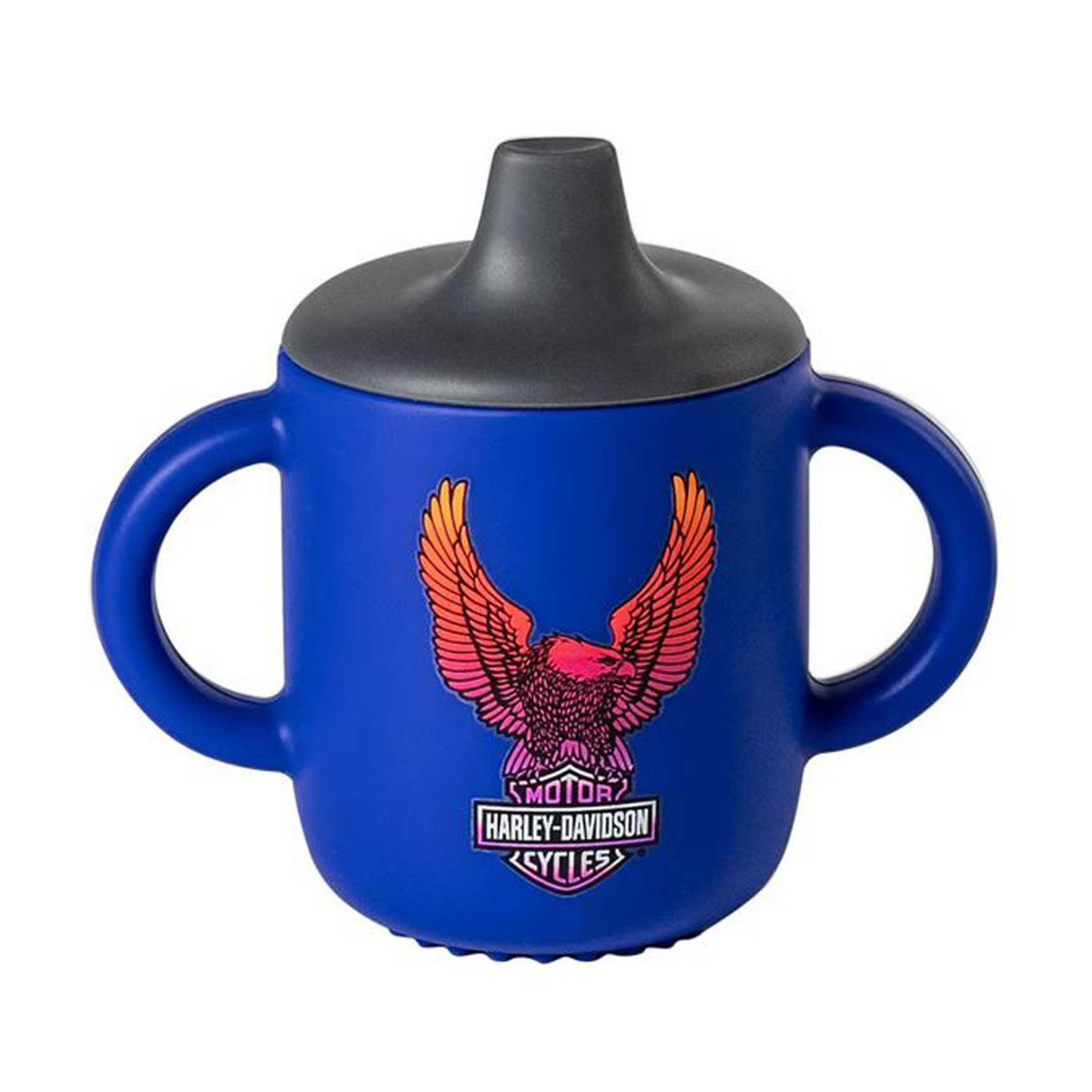 Harley-Davidson® Kid's Silicone Sippy Cup w/ Lid & Handle - Bar & Shield Eagle