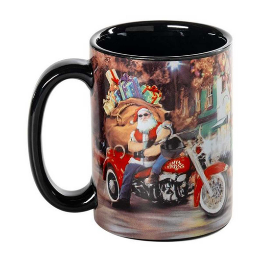 Harley-Davidson® 2025 Biker Santa Ceramic Mug - Holiday Special Mug - 15 Oz.