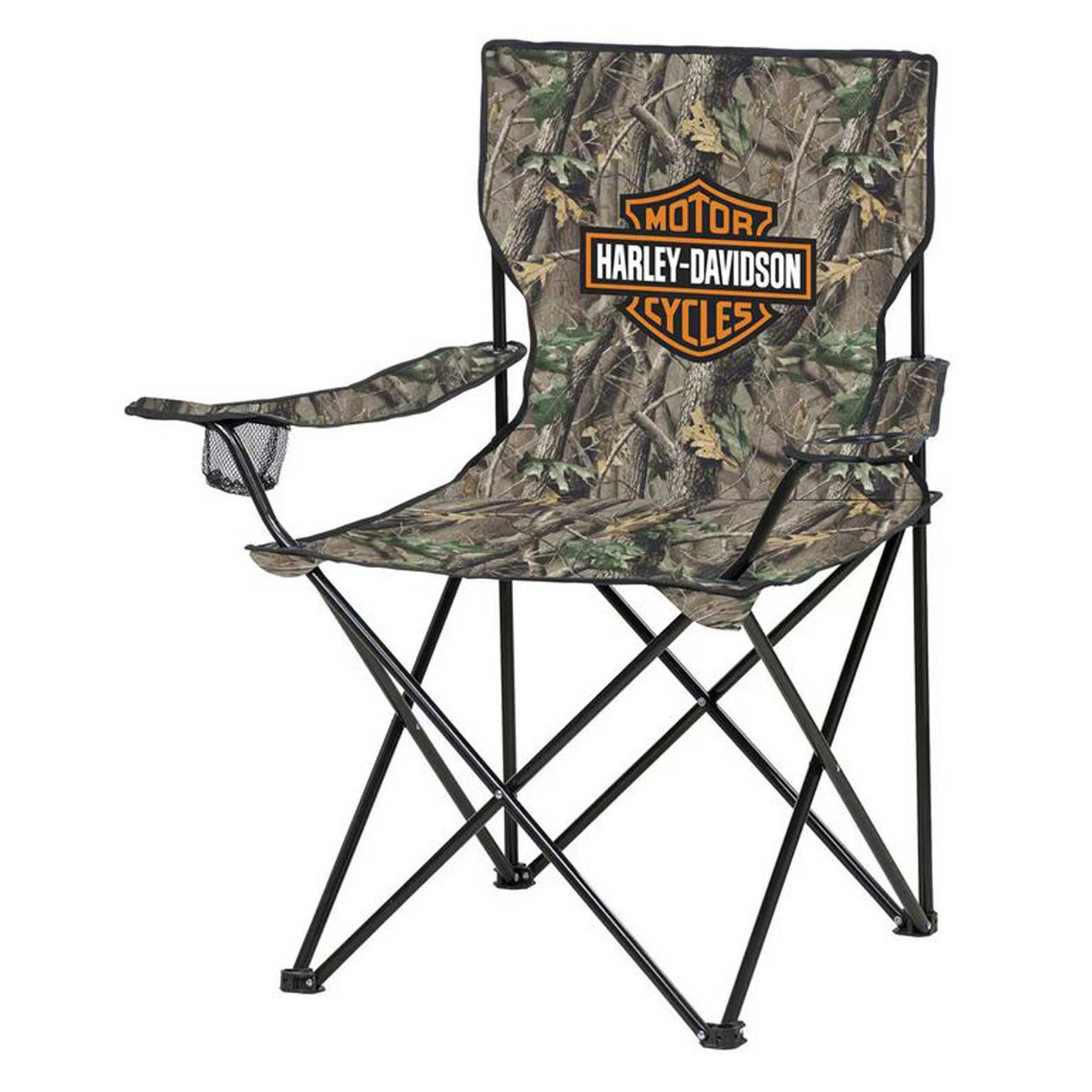 Harley-Davidson® Folding Outdoor Chair w/ Storage Bag - Lightweight - Camo Pattern