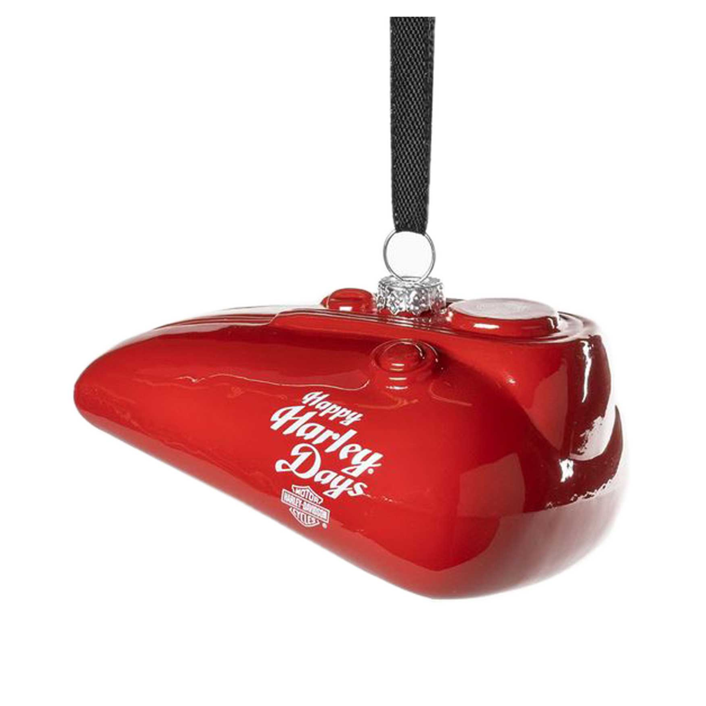Harley-Davidson® 2025 Santa Express Gas Tank Holiday Christmas Glass Ornament