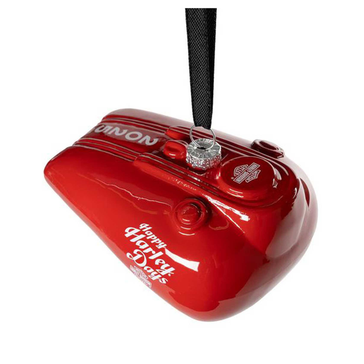 Harley-Davidson® 2025 Santa Express Gas Tank Holiday Christmas Glass Ornament