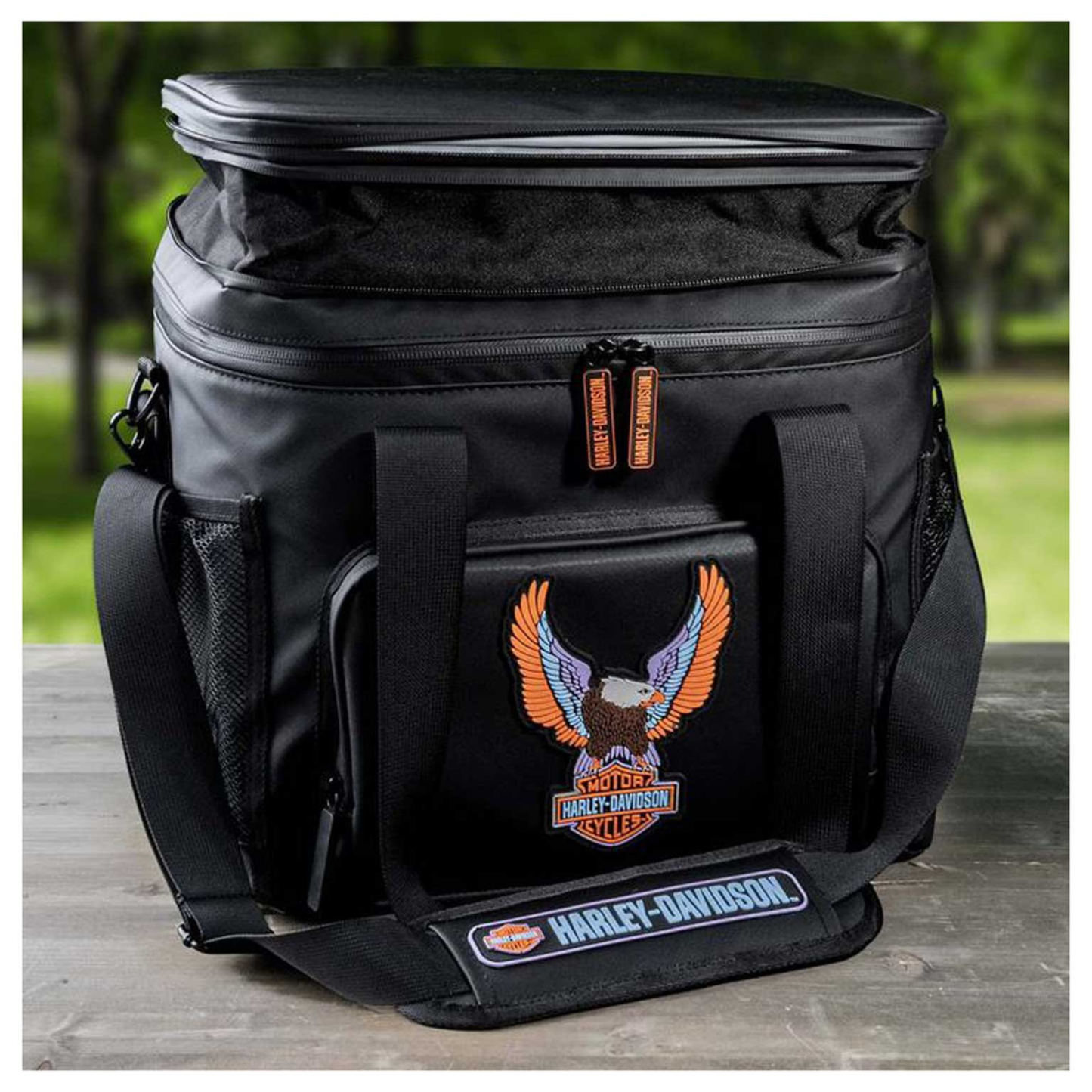 Harley-Davidson® Embossed Vivid Bar & Shield Eagle Soft Sided Cooler