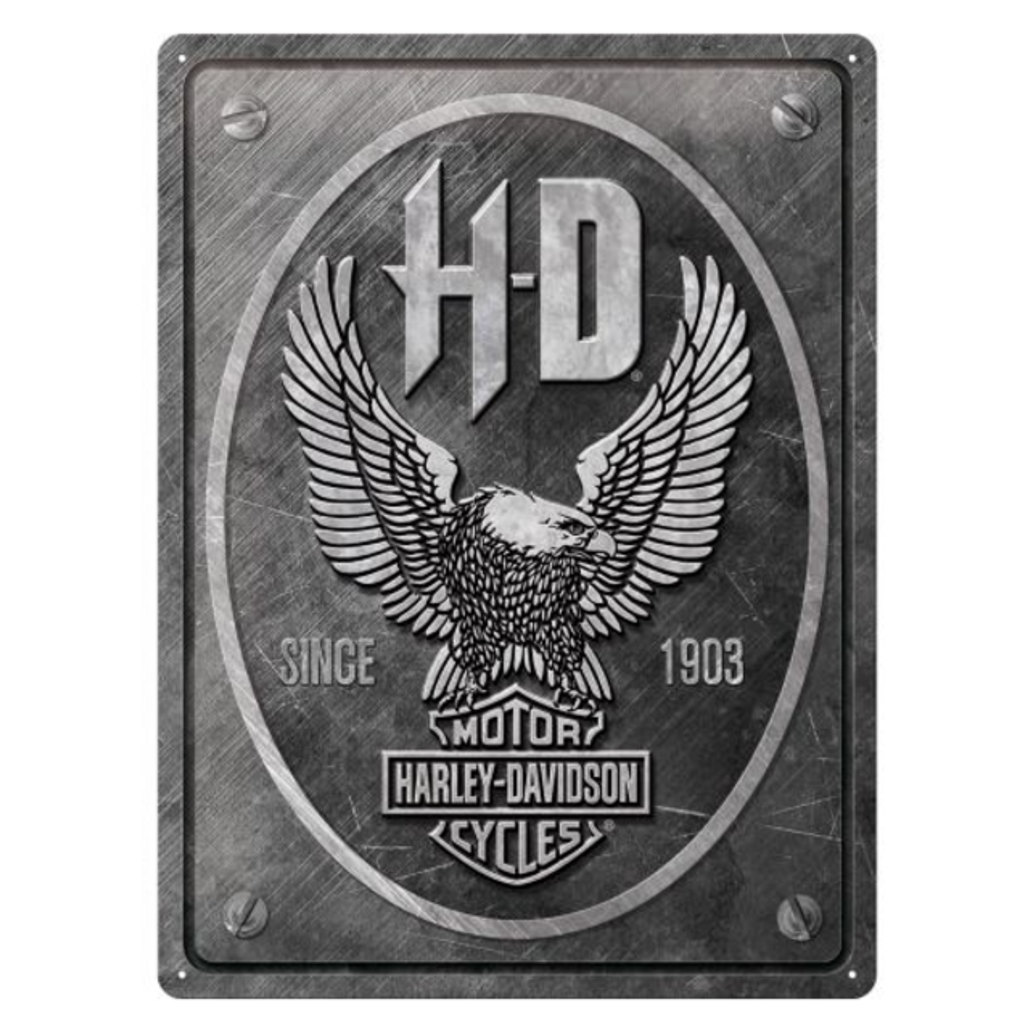 Harley-Davidson® Large Tin Sign - Metal Eagle