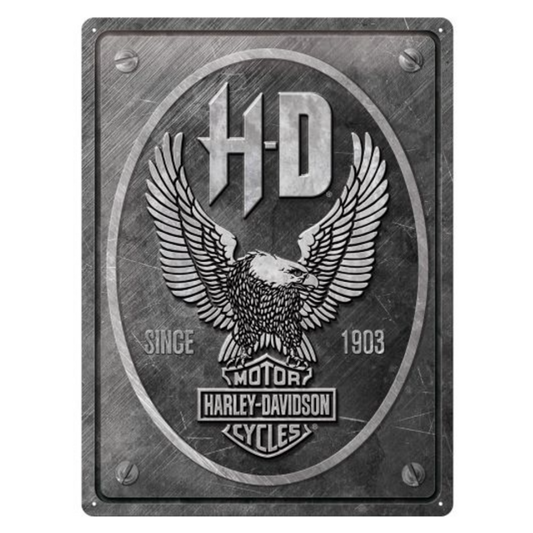 Harley-Davidson® Large Tin Sign - Metal Eagle