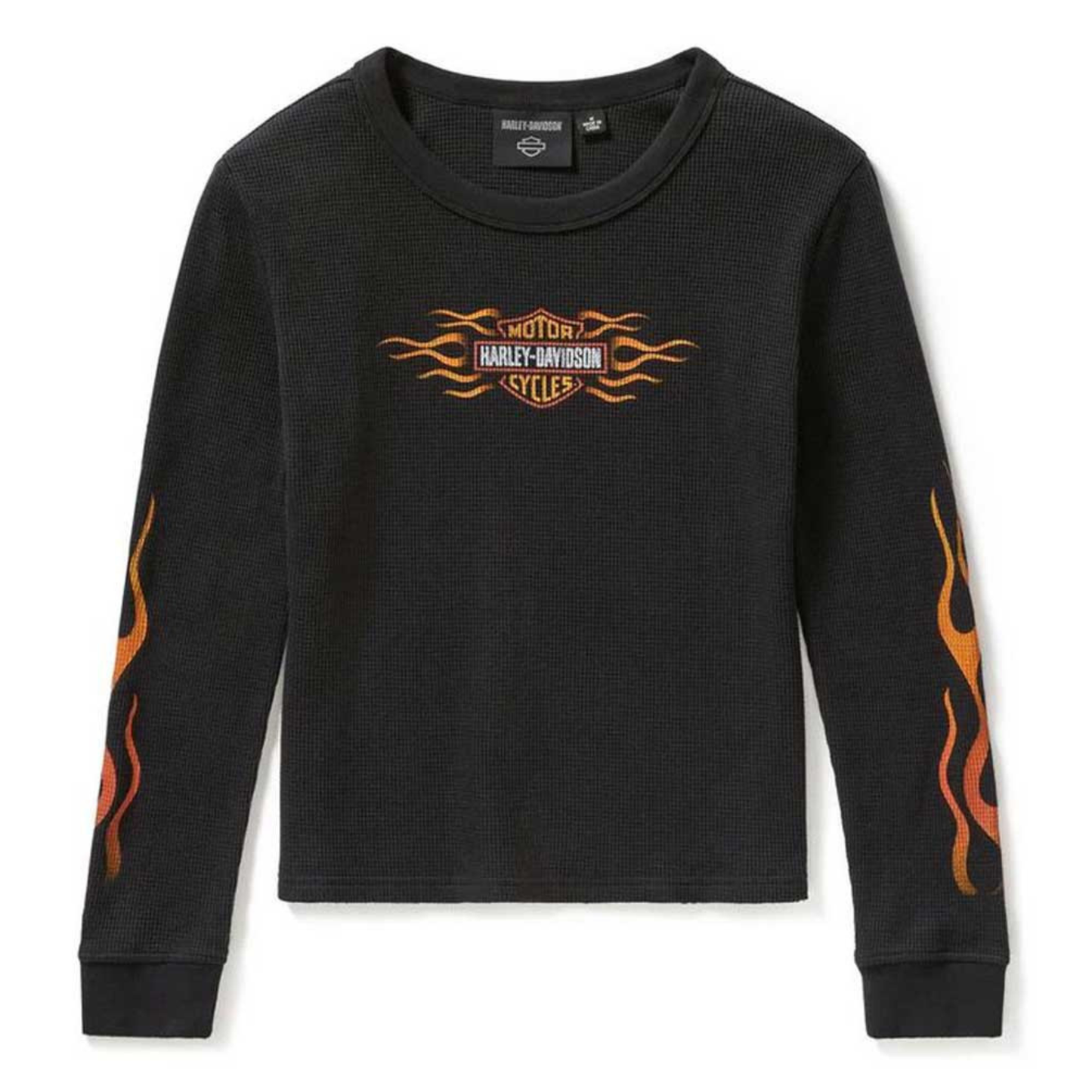 Harley-Davidson® Women's Vintage Flames Knit Long Sleeve Top