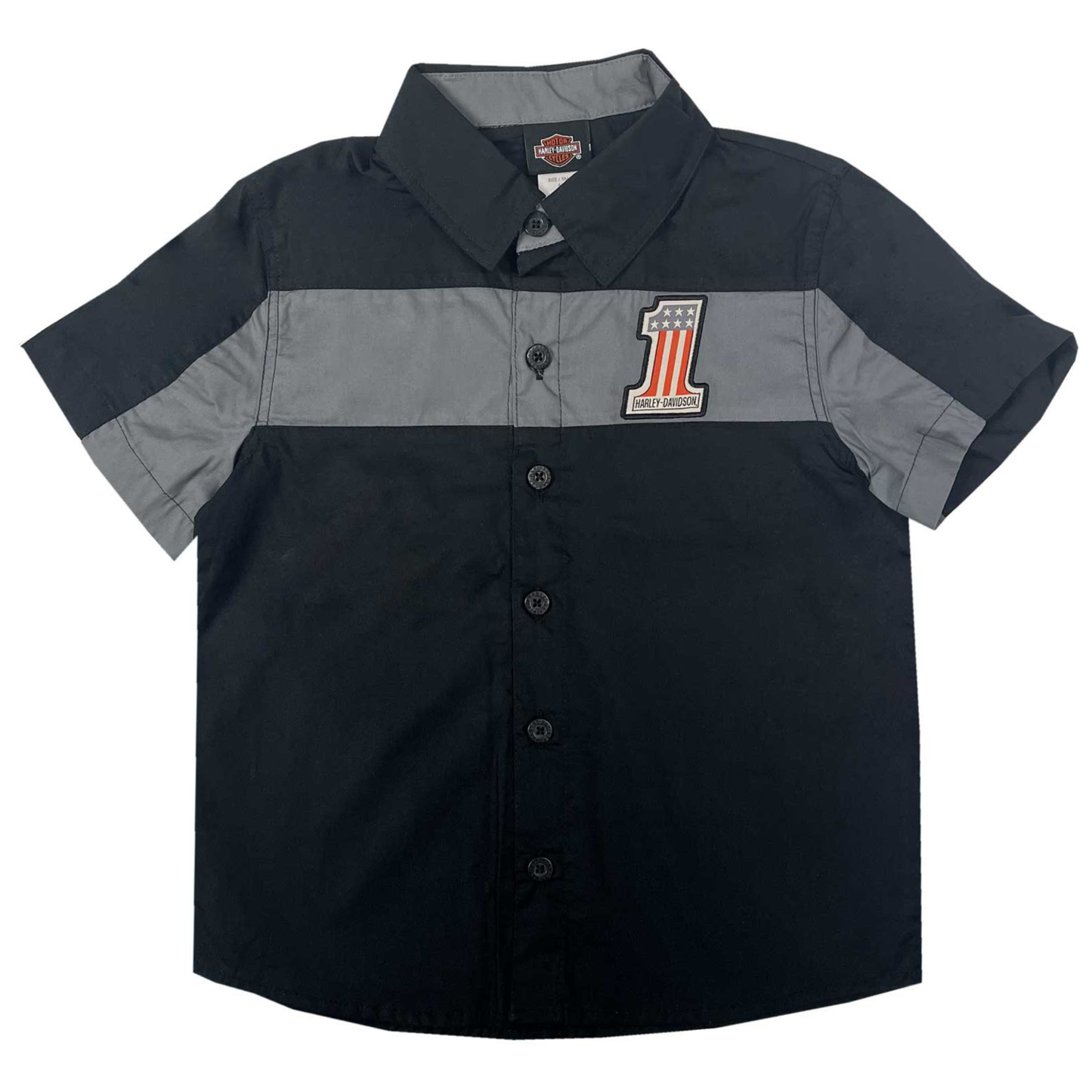Harley-Davidson® Boys' #1 Short Sleeve Button Work Shop Shirt