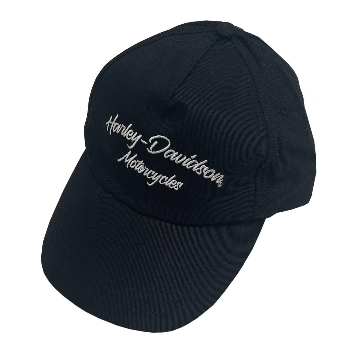 Harley-Davidson® Girls' Twill Embroidered H-D Toddler Baseball Cap - Black