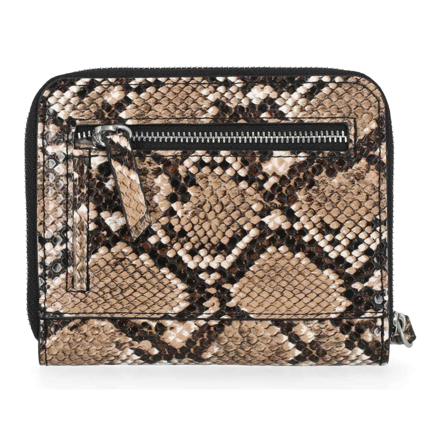Harley-Davidson® Women's Python Print B&S Logo RFID Zip Around Wallet - Brown