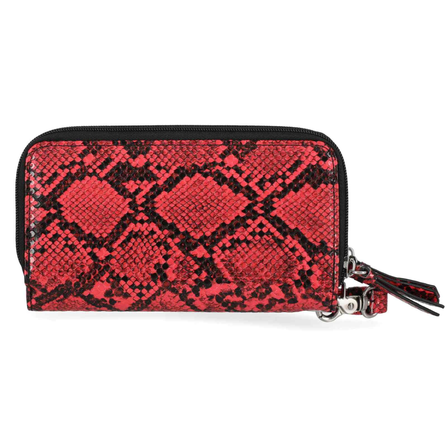 Harley-Davidson® Women's Python Print B&S Logo RFID Zip Around Wristlet - Pink