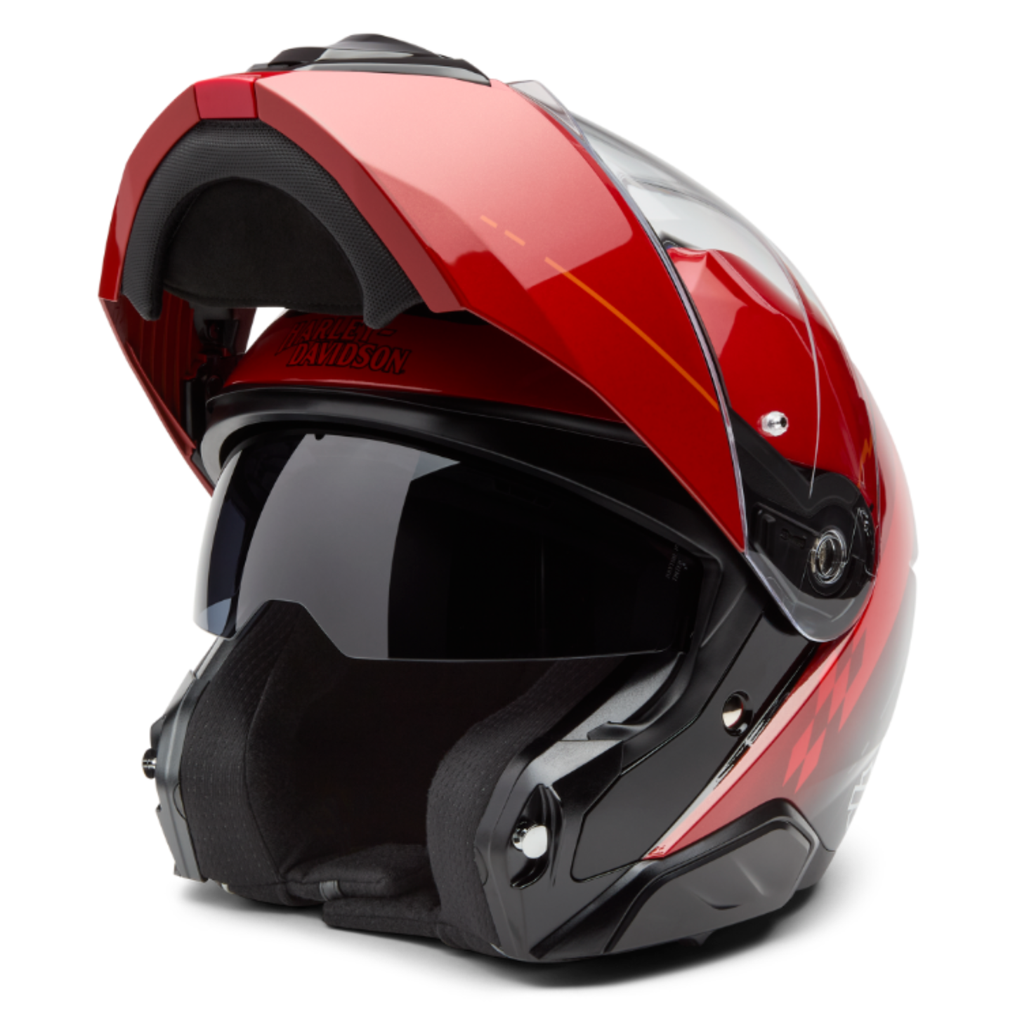 Harley-Davidson® H-D® Capstone Sun Shield III H35 Modular Helmet - Gloss Red & Black