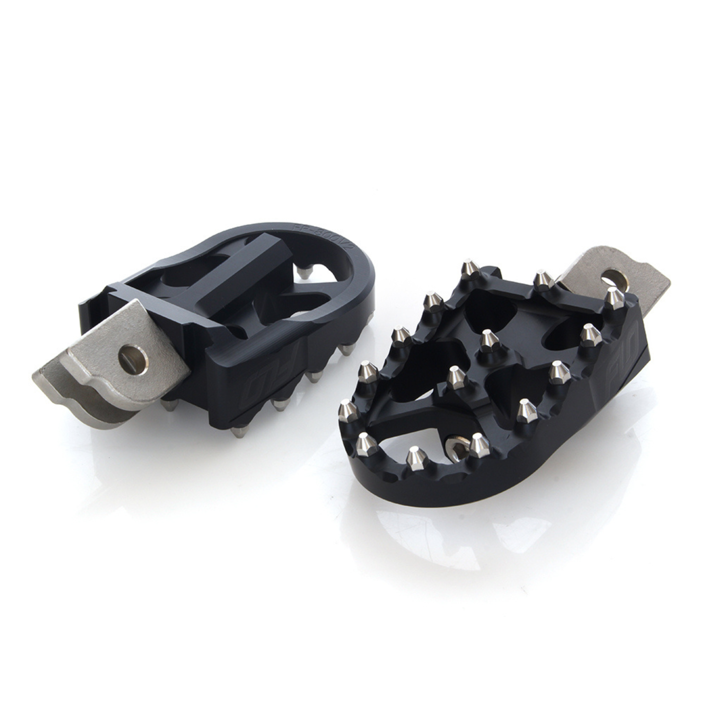 Flo Motorsports - V2 MX Footpegs – Black. Fits Softail 2018up Front Rider