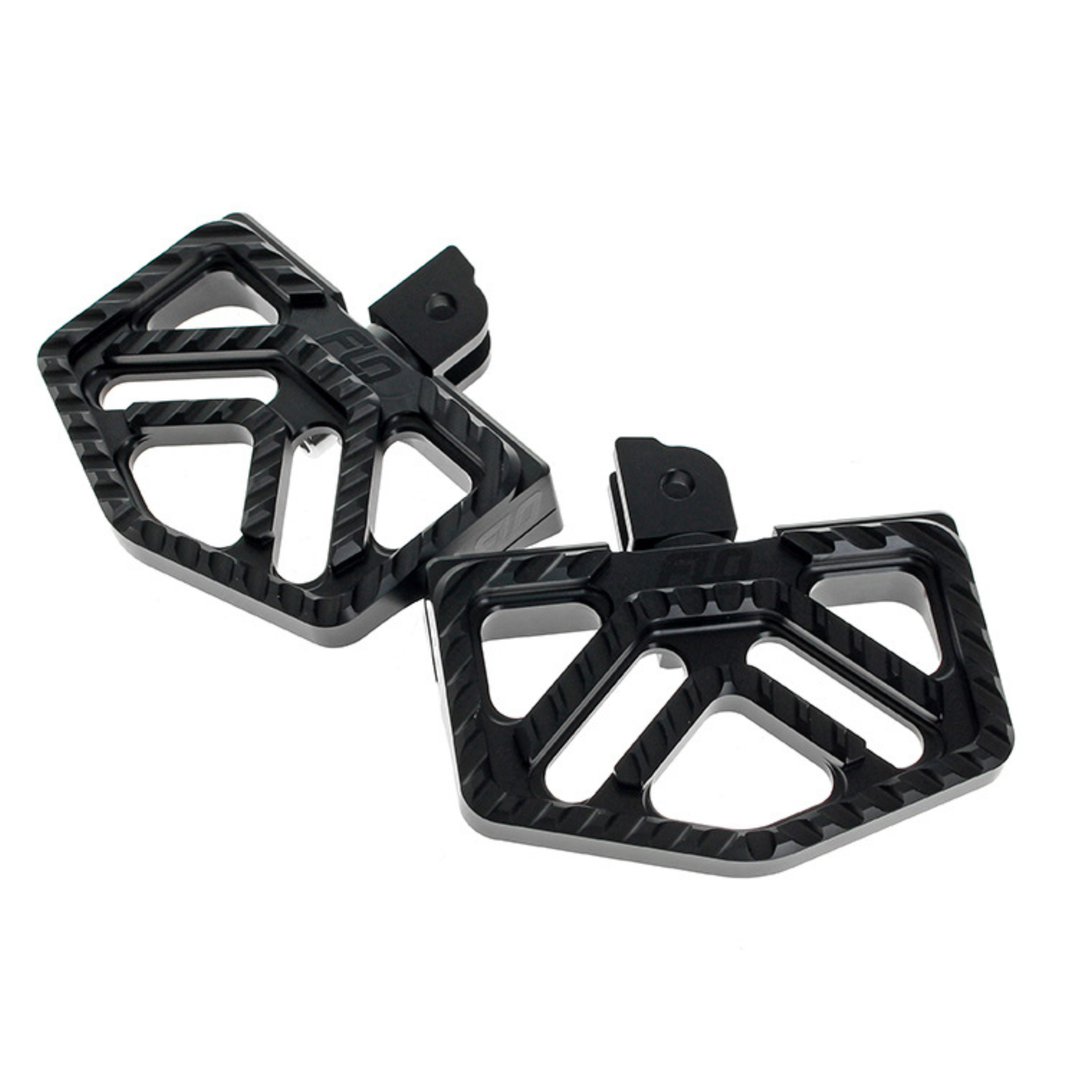 Flo Motorsports - Savage Series Mini Floorboards – Black. Fits Softail 2018up Front Rider