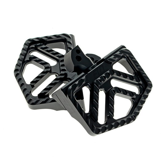 Flo Motorsports - Savage Series Mini Floorboards – Black. Fits Softail 2018up Rear Passenger