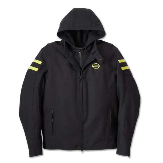 Harley-Davidson® Men's Ovation 3-in-1 Textile Riding Jacket - Black Beauty/Wild Lime