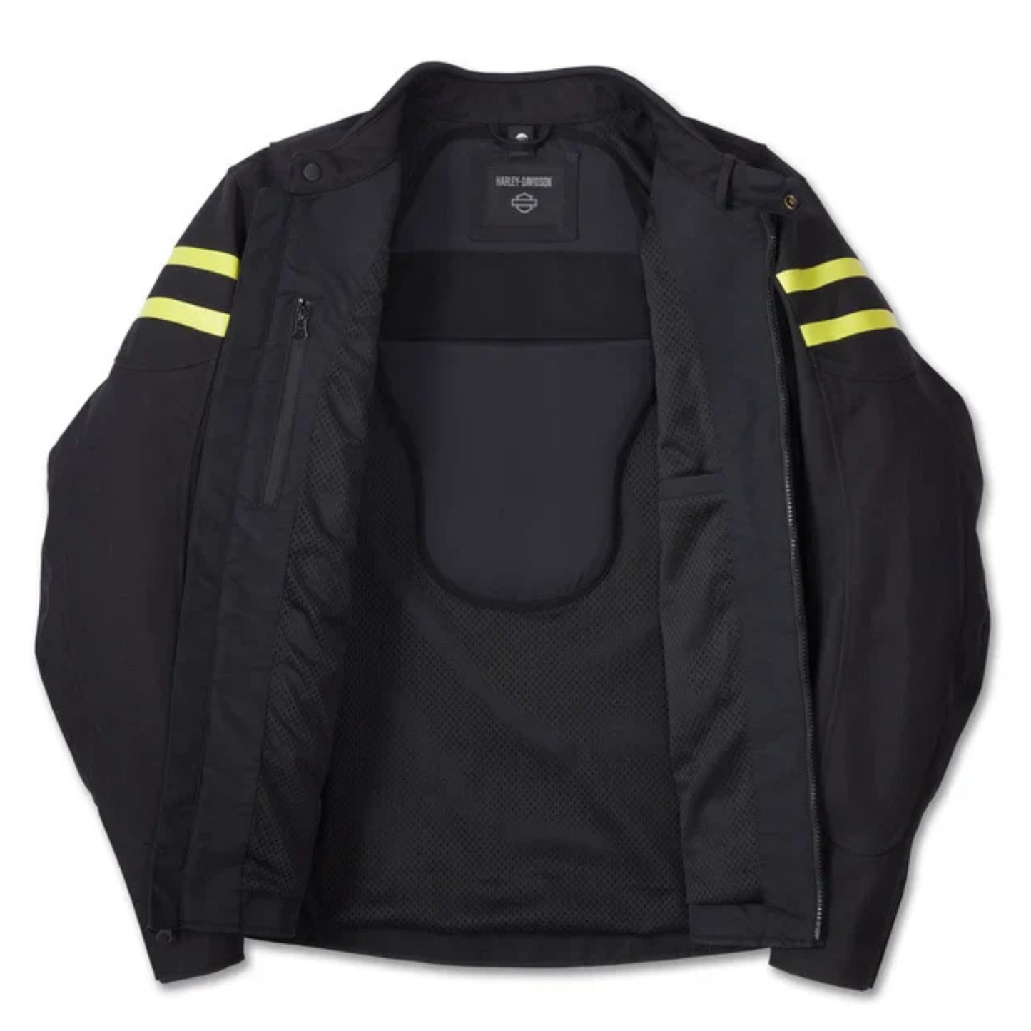 Harley-Davidson® Men's Ovation 3-in-1 Textile Riding Jacket - Black Beauty/Wild Lime