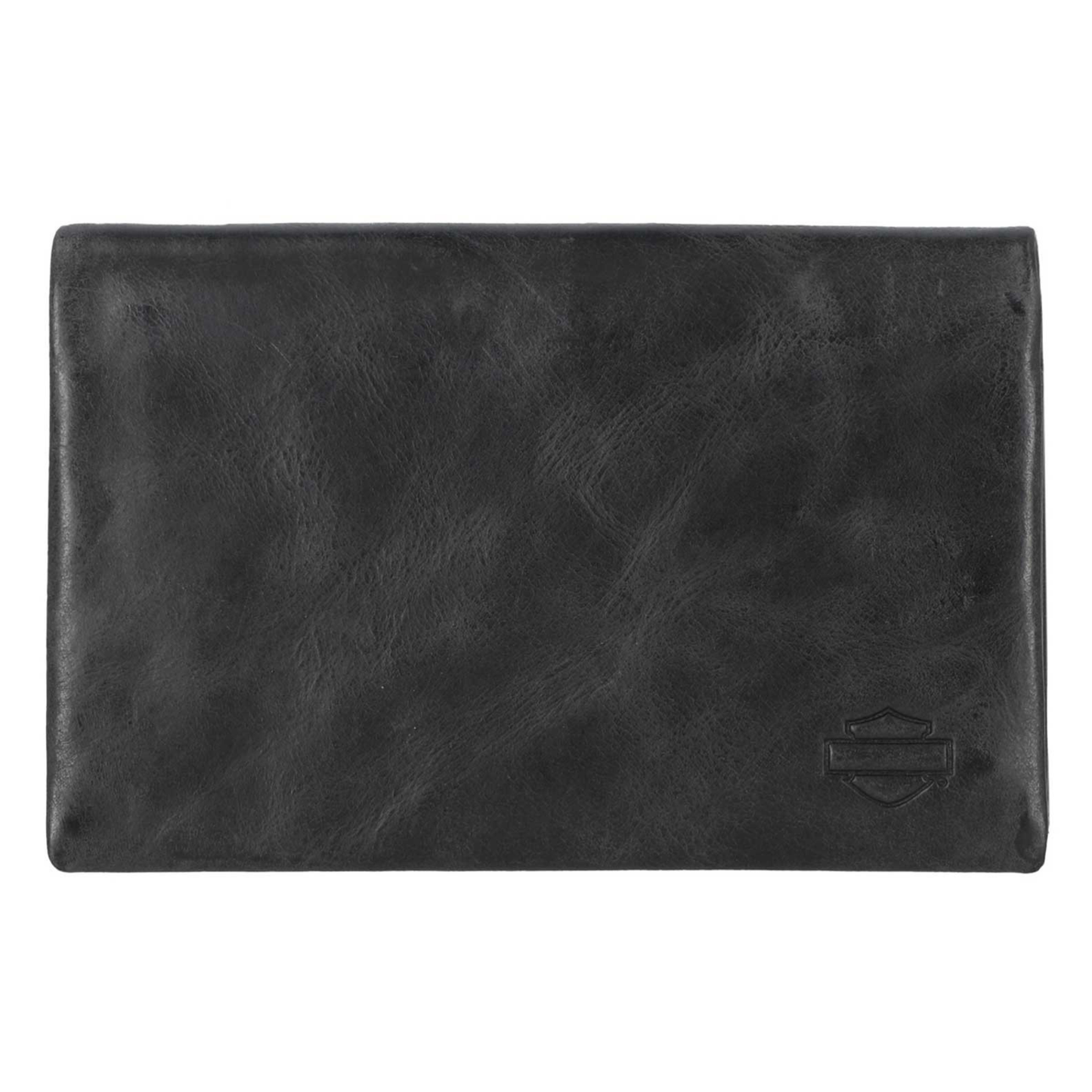 Harley-Davidson® Women's Universal Classic Slim Bi-Fold Leather Wallet - Black