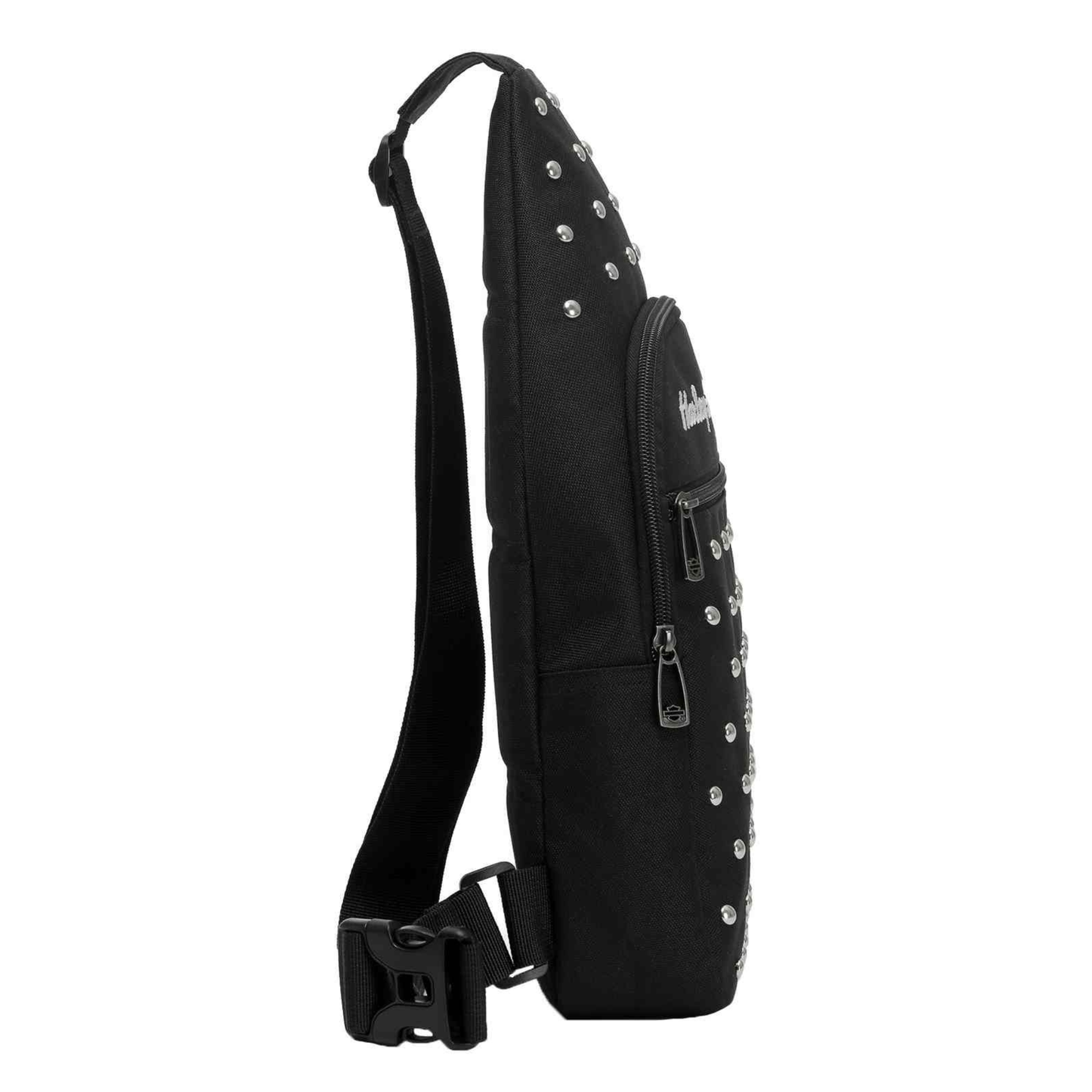Harley-Davidson® Women's Studded Moonshadow Chest Rugged Sling Bag - Black