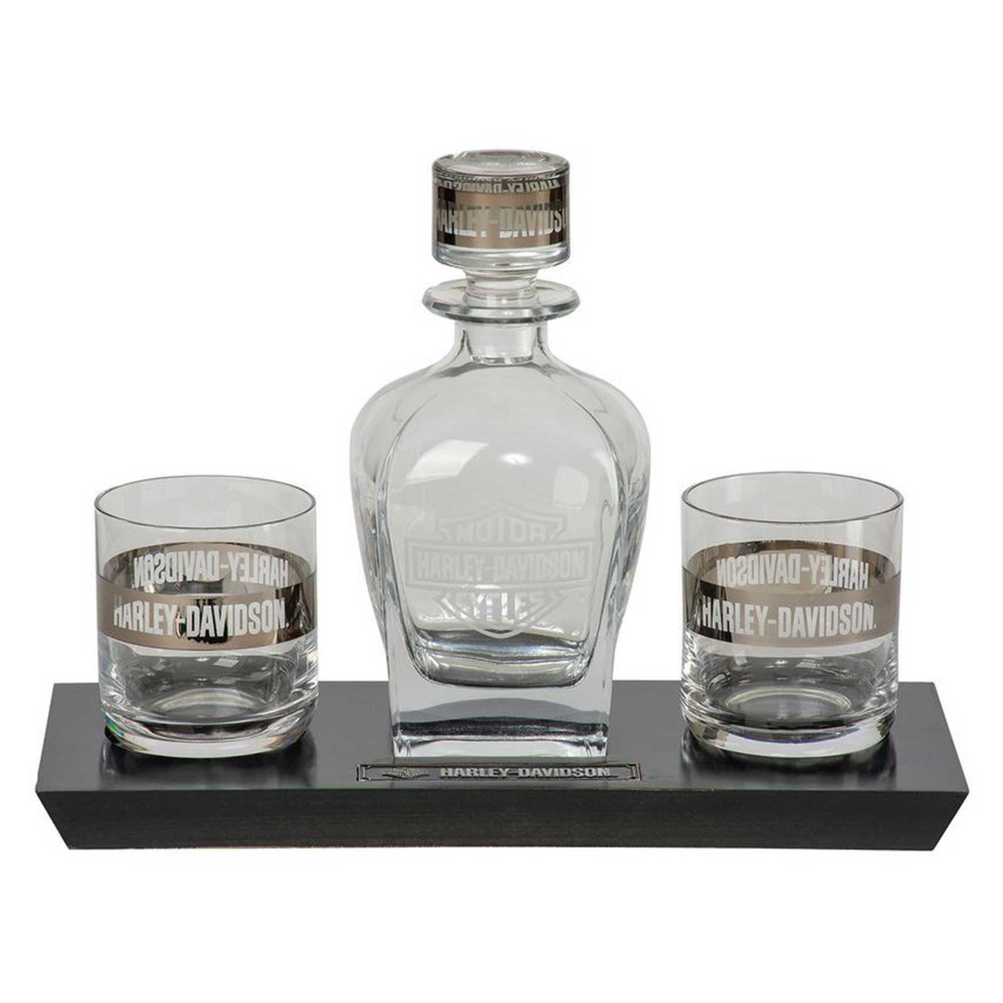 Harley-Davidson® Bar & Shield Logo Glass Decanter & Whiskey Glasses Set - 23 oz.