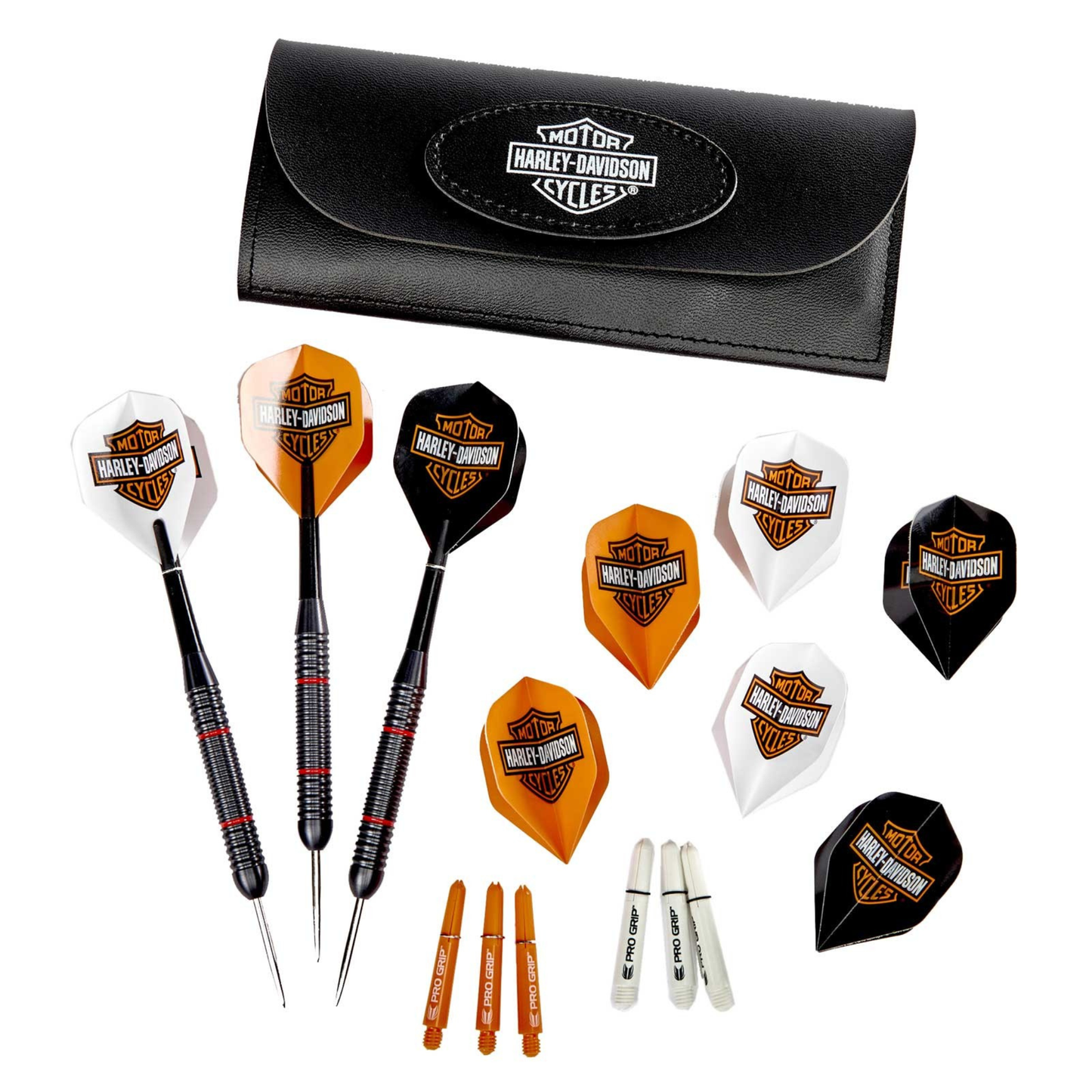 Harley-Davidson® 3 Pack NSTR-1 Steel Tip 23 gr. Darts - Black Coated Brass Barrels