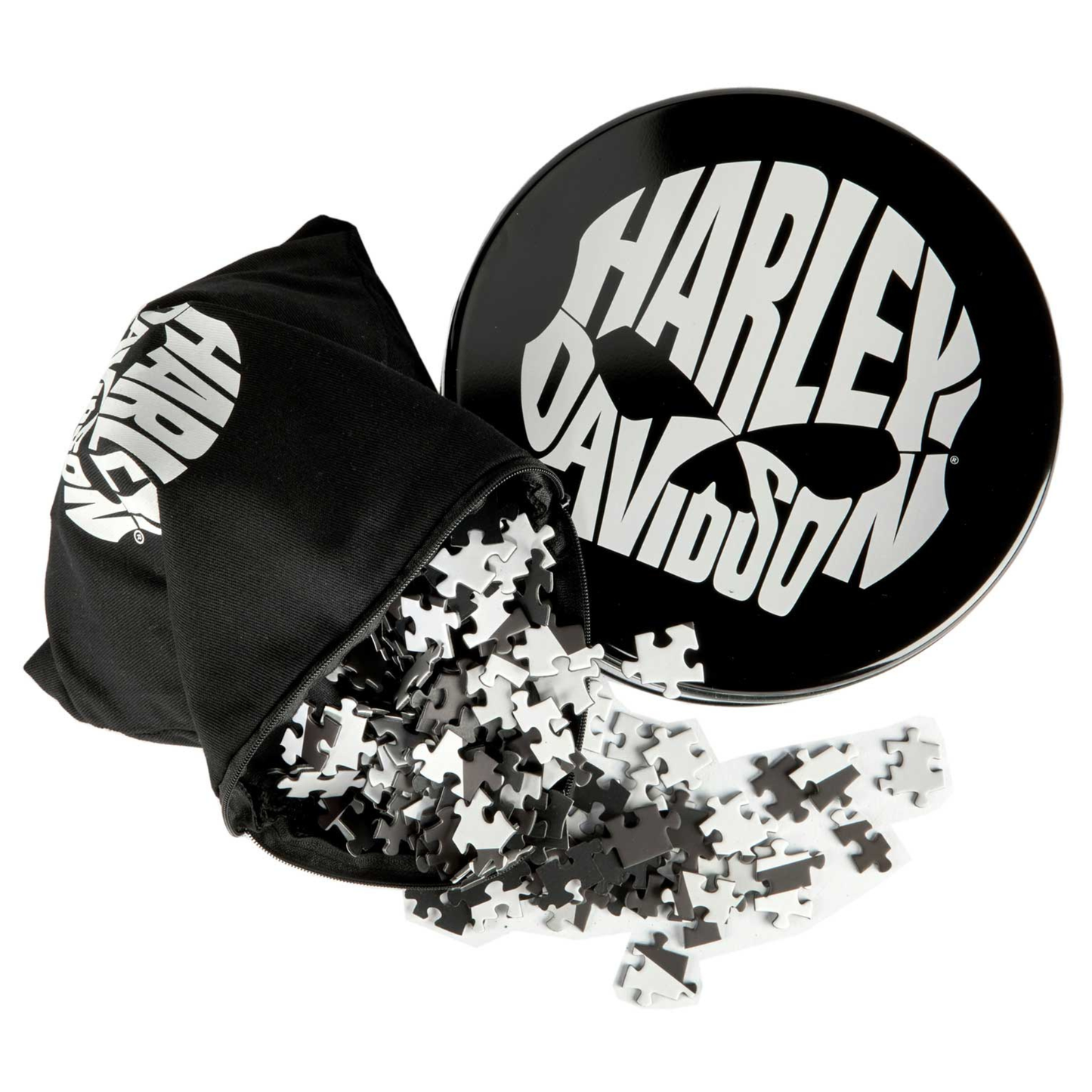 Harley-Davidson® Willie G Skull Puzzle in Collectable Tin - Black & White