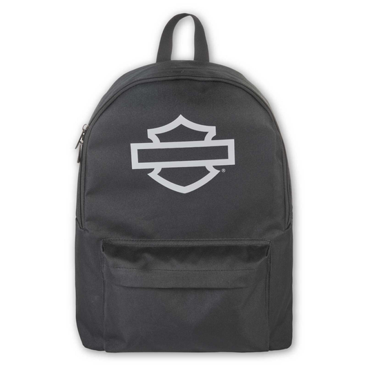 Harley-Davidson® Bar & Shield Graphic Backpack w/ Adjustable Straps - Black/Gray